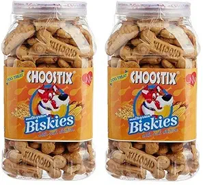 Choostix Biskies with Real Chicken, 500 g (Pack of 2)