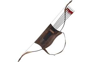 Valhalla Gear, Archery Bow Carrier with Arrow Slots, Adjustable Shoulder Strap, Hunting, Shooting Targeting, Training, Cosplay, Full Grain Leather, Handmade Archer Accessories, Bourbon Brown