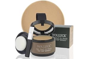 VOLLUCK Root Touch Up Hair Powder, Root Cover Up Hairline Shadow Powder for Thinning Hair for Women and Men, Bald Spots, Eyebrows, Beard Line (Blonde)