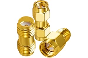 VECYS 4G SMA Adapter 3 type Kit SMA male adapter SMA female adapter SMA male to female adapter SMA Antenna Adapter for 2G 3G 4G LTE Antenna router ham radio DAB WLAN LAN Wifi Wireless network coax cable