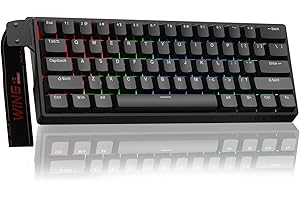 ‎AULA AULA WIN60 HE Mechanische Gaming Tastatur mit Kabel,Hall Effect Magnetic Switches,Rapid Trigger,Einstellbare Betätigung,60% RGB Tastatur für PC/Mac