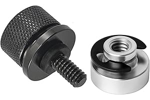 T TAKONE Zubehör für Harley Davidson – 1 Satz Motorrad-Sitzschrauben aus Aluminium mit C-Clips & Rändelschraube für eine sichere Motorrad-Sitzbank-Befestigung (Schwarz)