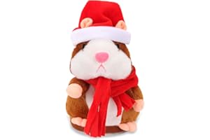 EKKONG Hamster Parlante, Hamster Hablador Peluches Interactivos Muñeco Repite lo Que Aices Peluche Electrónica Juguetes Preescolares Niños