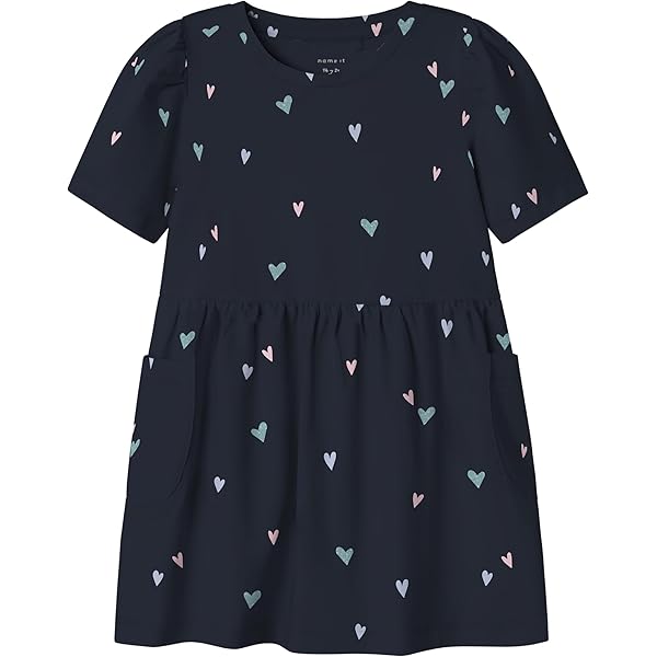 NAME IT Mädchenkleid Aus Bio-Baumwolle – Nmfholly Ss Dress, Regular Fit, Nachhaltig & Weich