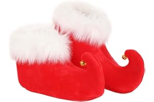 Fun Costumes Adult Grinch Red Elf Shoes Small/Medium