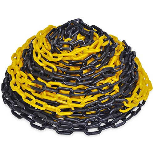 Preisvergleich Produktbild vidaXL Absperrkette Kunststoffkette Parkplatzsperre UV-beständig gelb-schwarz 6mm 30m