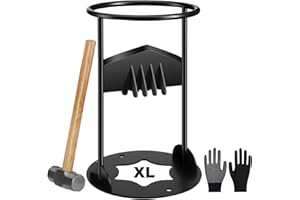VAPOURD Firewood Kindling Splitter, Carbon Steel Log Splitter for 9" Dia. Wood, Heavy Manual Wood Wedge with Axe for Chopping Camping Home DIY Hand Tools (XL for 9" Dia. Wood)