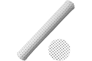 SELLINER Rattan Geflecht Weiß,40cm X 200cm PE Plastik Rattan Geflecht,Achteckiges Gewebe Rattan für Restaurieren Sie Möbel, Bastelprojekte, Heimdekoration,Sideboard, Sitzbank, Raumteiler oder Sichtschutz