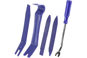 MODLOAN 5pcs Trim Removal Tools,Car Trim Removal Tool Kit,Royal Blue Plastic Trim Removal Tool,Car Panel Removal Tools Kit Door Panel Audio Dashboard Car Tools for Removal,Prying,Fixing ​