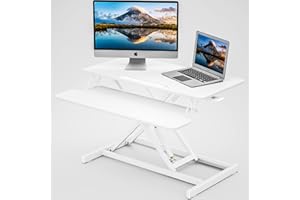 ERGOMAKER Konwerter na biurko stojące, szerokość 55 x 40 cm z regulacją wysokości, szybkie siadanie do pionowej podstawki na biurko