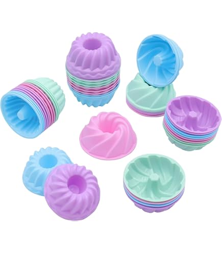 12 Stück Gugelhupffor Silikon, Ini Gugelhupfforen, Wiederverwendbare