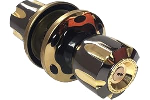 Tubayia Legierung Drehbar Rund Türknauf Türschloss Türgriff mit Schloss und 3 Stück Schlüssel (Gold)