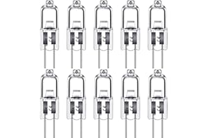 Levidon G4 Halogen Light Bulbs 20W 12V Clear Capsule 2 Pin Lamp Bulb Halogen Pin Base Warm White Dimmable 10 Pack
