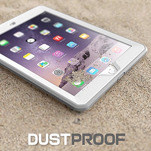 iPad Air 2 Hülle, SUPCASE® [Heavy Duty] Apple iPad Air 2 Schutzhülle [2. Generation] Modell 2014 [Unicorn Beetle PRO Series] Full-body Rugged Hybrid Protective Case Cover mit integriertem Bildschirmschütz, Blau/Schwarz – Dual Layer Design + Anti-Schock Schutzleisten (Weiß/Grau) - 4