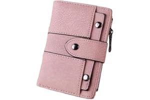 Oyccen Portefeuille en Cuir PU pour Femme Dames Court Porte Monnaie avec Poche Zippée Multi-Slots Porte Cartes