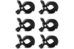 XIASHENG 6 Pezzi Set di Mollette Passeggino,Accessori Passeggino Ganci Passeggino Universali Clip Coprisedili per Auto,Morsetto per Coperta Zanzariera Passeggino e Coperta Passeggino-Nero