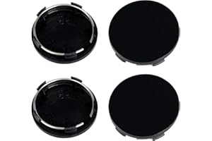 Bojueshaw 4PCS Hub Centre Caps,Universal Wheel Center Caps with Alloy Steel Ring,Wheel Trims for VW,Audi & Other 60mm Rims(OD 60mm ID 56mm)