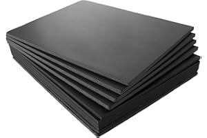 ASelected 10 Pack 255X200MM Foam Board, 5MM Thick Polystyrene Foam Sheet for Model Making, Mounting Photos, Presentations, Arts and Crafts Projects (Black)