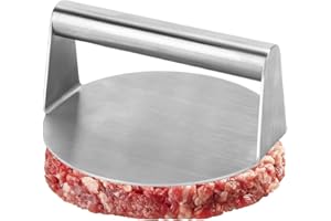 XIKAYA 6,3 Pollici Smash Burger, Schiaccia Hamburger Rotondo in Acciaio Inox da 16 cm, 2 mm di Spessore Hamburger attrezzo，per Hamburger, Barbecue, Panini, Bistecche, Polpettine e Torte