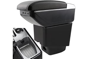 YJYWZH Braccioli Compatibile con Renault Captur Kaptur 2014-2018 Armrest Doppio Strato Scatola portaoggetti bracciolo della console dell'auto con portabicchieri