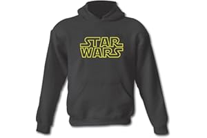 REVOLUTIONARY TEES STAR WARS logo classic Cult Film Gildan Heavy Cotton Blend Hoodie All Sizes Small - XXL