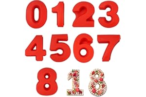 Eozighi 9 Pezzi Stampo per Torta Stampi con Forme Particolari Stampo in Silicone per Torte Numero Tortiera Silicone Stampo per Torte per Glassa, Crema, Torta Alla Frutta, Torta Nuziale, Compleanno