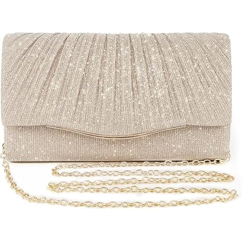 Lyrovo Clutch Purse for Women Formal Dressy Evening Clutches Handbags Crossbody Bag for Wedding Cocktail Prom Elegance Charm
