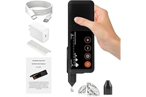 TALOEYH – Rivelatore di diamanti professionale, penna elettronica portatile del diamante per diamanti, zaffiri, rubini, cristalli, agate, gemme e altre pietre preziose, tester di durezza per gemme