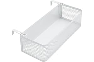 Trintion Nachttisch-Organizer aus Metall multifunktionaler Aufbewahrungskorb für Etagenbetten zur Aufbewahrung von Mobiltelefonen Büchern und Fernbedienungen (Weiß)