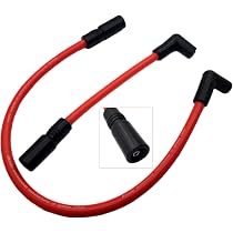 Ton's Performance Red Translucent Spark Plug Wires For Harley Big Twin 91-98 FXD Dyna Softail
