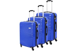 LUGGIT Travel Ready Luggage Suitcase Set of 3 | ABS Hard Shell & Smooth 360° 4-Wheel Spinner Trolley Luggage, Strong & Lightweight Travel Suitcases with Telescopic Handle | Small, Medium, Large Sizes