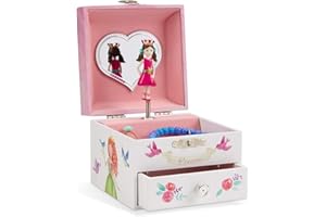 Jewelkeeper - Boîte à Bijoux Musicale, Licorne, Château et Princesse Féeriques, avec Tiroir de Rangement - Mélodie Danse de la Fée Dragée