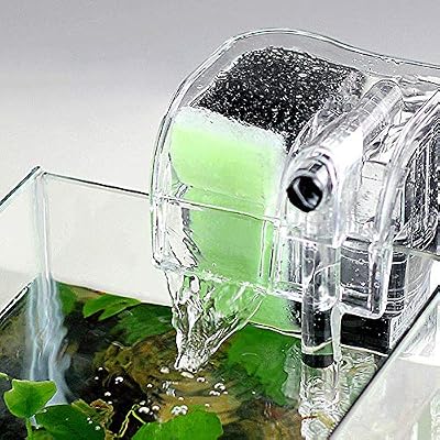 Thanbule Elenxs Filtre à Suspendre 3 en 1 pour Aquarium, Eau et oxygène, Filtre à Cascade