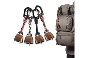 GGUFAY 4 PCS Unidades de Metal Vintage Mini Campanas de Vaca, Cencerro Vaca, Decoraciones, Llaveros con Campana, Versátil, Compacto y Portátil, para Senderismo al Aire Libre, Mochila, Collar