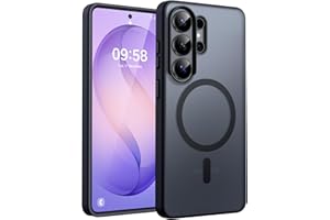 TOCOL Magnetic for Samsung Galaxy S26 Ultra Case 6.9-Inch, Upgraded Camera Protection, Compatible with, Military Grade Shockproof, Anti-Scratch Non-Slip Matte Translucent Phone Cover, Black