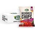 Eat Real, Hummus Chips, Tomato and Basil, 18 X 45g, Gluten-Free Crisps Multipack, Vegan-Friendly, Healthy Snacks, Plant-Based