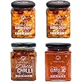 Vartoh Organic Dalle Khursani Achaar | Combo Pack of 4 | Spicy Pickles from Sikkim | 2 Bamboo Shoot Pickles, 1 Dalle Chilli Paste & 1 Garlic Paste | Authentic Taste | 1000g
