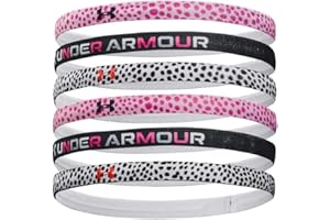 Under Armour Girls Headbands Mädchen Stirnbänder Mit Ua Aufdruck – 6Er-Packung, PSG, 1281857, OSFA, (676) Pink Sugar / Black / Black