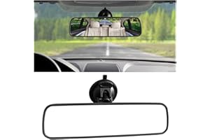 Rear View Mirror for Driving Test, E-PROUSE Car Rear View Mirror Driving Instructor Mirror Universal Suction Cup Car Interior Mirrors for Cars, SUV, Trucks (200 X 60mm)