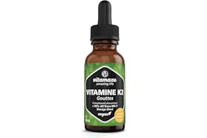 VITAMAZE - AMAZING LIFE Vitamina K2 Gocce, ad Alta Dose di Vitamina K2 per Giorno, MK-7 Menachinone Vegano & Liquido (> 99% Forma Tutto Trans), 50ml (1700 Gocce), Elevata Biodisponibilità, Nessun Additivo Inutile