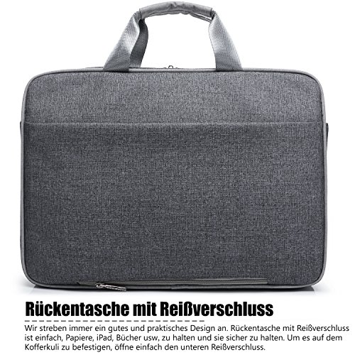 CoolBELL 15 6 Zoll Laptop Tasche Nylon Schultertasche mehrfach Abteil Messenger Bag Handtasche Tablet Aktentasche f  r Laptop   Tablet   Macbook Grau