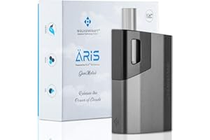 WOLKENKRAFT ÄRiS Premium Vaporizer | ECA-Konvektionstechnologie | Einfache Reinigung | Ausziehbares Glasmundstück | Hochwertig & effizient *Gun Metal*