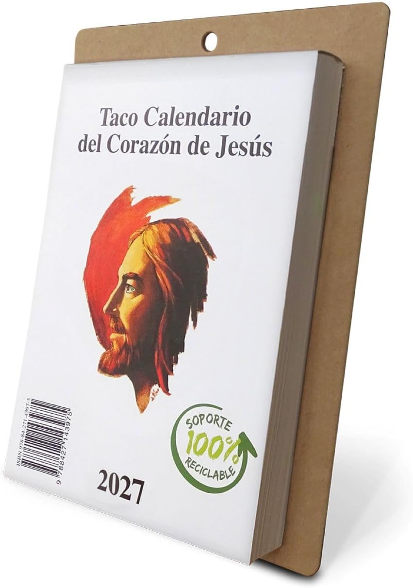 Taco Calendario del Corazón de Jesús - Clásico - 2027 - Mise en situation et utilisation