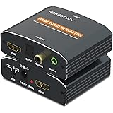 HDMI Audio Extractor Splitter 4K HDMI to HDMI Audio Converter+Coaxial+Optical Toslink SPDIF+3.5mm Stereo Analog Audio,HDMI Au