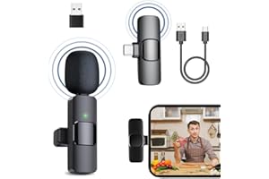 Dadazhenxuan Mini Microphone Multifunktion,Mikrofon Wireless Für Android,Kabelloses Ansteckmikrofon,Lavalier Mikrofon,Mini Microphone Multifunktion,Anwendbar auf YouTube,Vlog(Type-c1)