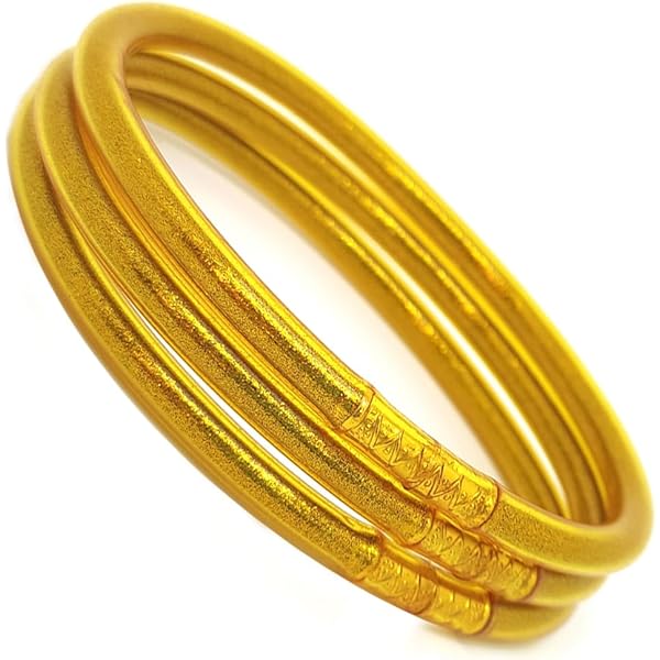 Set van 6 gouden armbanden in goud/zilver/roségoud