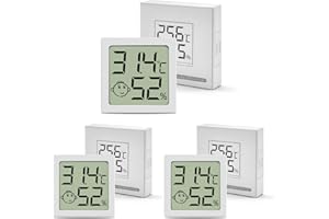 TANMOTE Mini Termometro Ambiente Interno Digitale, Termometro Ambiente Igrometro Umidità con Livello di Comfort, Monitor di Temperatura e umidità, Termometro da Interno per Serra, Stanza, Casa (3 Pezzi)