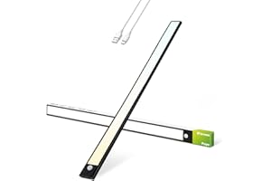 Brendz LED Sottopensile Cucina, Luce LED Ricaricabile, 60cm, USB-C, 4400mAh, 3 Temperature di Colore, Dimmerabili, Magnetica, Luci LED Cucina Sottopensile Senza Fili, Puyo Nero