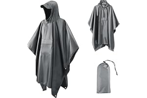 RHHGHY Poncho Impermeabile con Cappuccio, Multifunzionale Stuoia Campeggio Coperta da Picnic