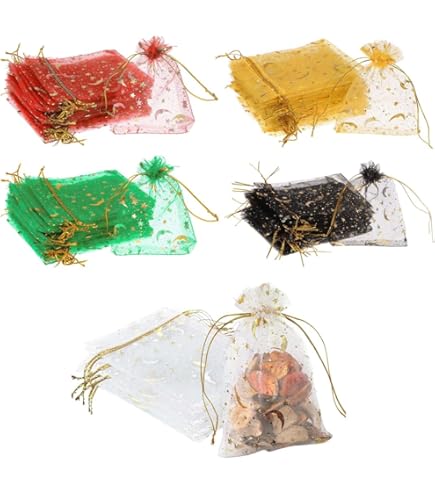 22 Sacchetti In Organza Con Coulisse - Multicolore Per Regali, Matrimoni, Compleanni | Piccoli E Riutilizzabili